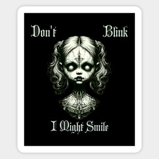 Macabre and Cute Goth Doll Sticker